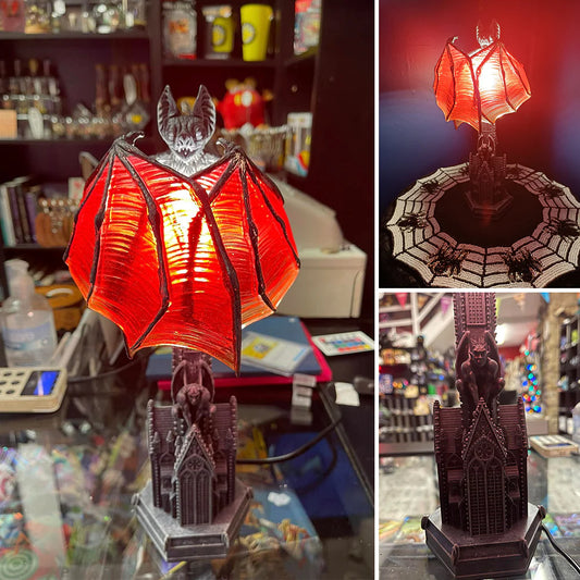 Gothic Wings of Night: Halloween Lamp